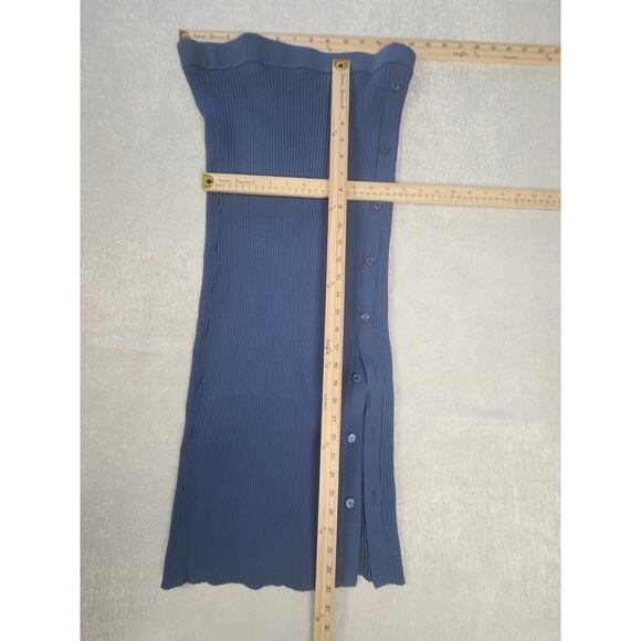 WAYF women's knit maxi skirt blue Size Medium office work wear Stitch fix church - Picture 4 of 8